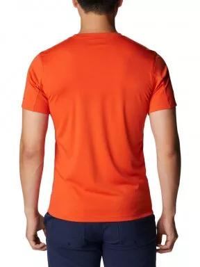 Columbia Zero Rules Short Sleeve Shirt férfi rövid ujjú sport póló narancssárga színben 3