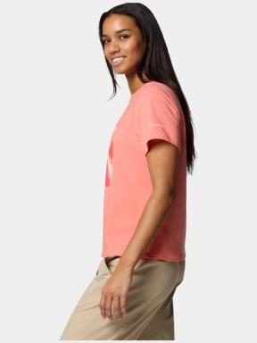 Columbia Sun Trek Graphic Short Sleeve III női rövid ujjú sport póló piros színben 3