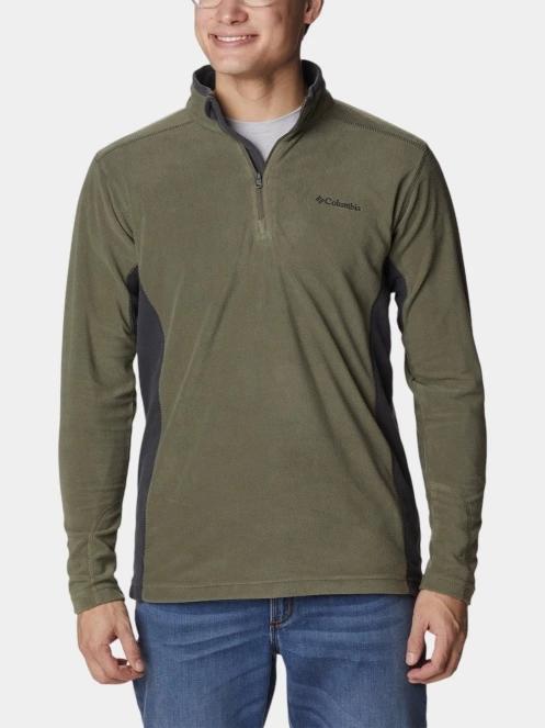 Columbia Klamath Range II Half Zip férfi polár pulóver zöld színben 2
