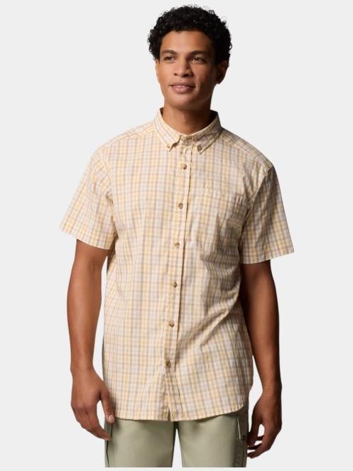 Columbia Rapid Rivers II Short Sleeve Shirt férfi rövid ujjú ing sárga színben 2