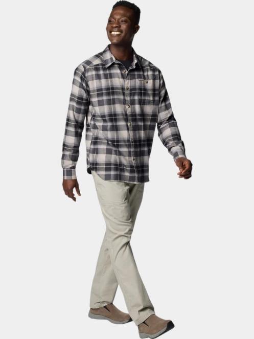 Columbia Cornell Woods Flannel Long Sleeve Shirt férfi hosszú ujjú ing szürke színben 5
