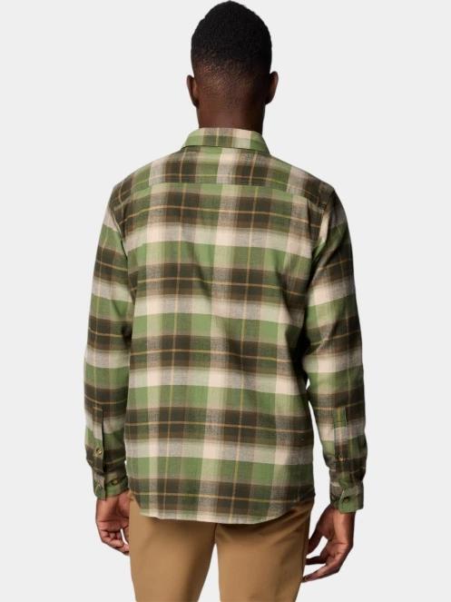 Columbia Cornell Woods Flannel Long Sleeve Shirt férfi hosszú ujjú ing zöld színben 4