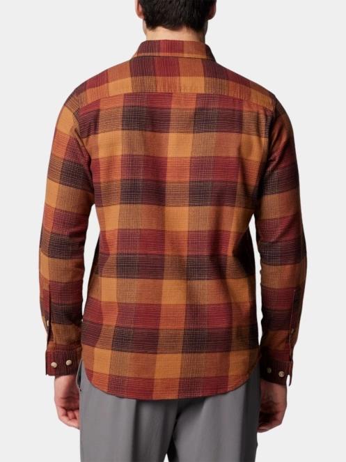 Columbia Cornell Woods Flannel Long Sleeve Shirt férfi hosszú ujjú ing barna színben 4