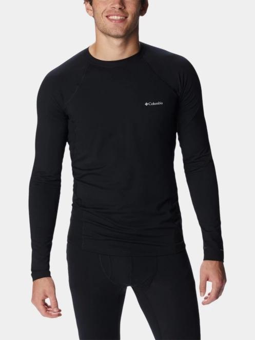 Columbia Midweight Stretch Long Sleeve Top férfi aláöltöző felső fekete színben 2
