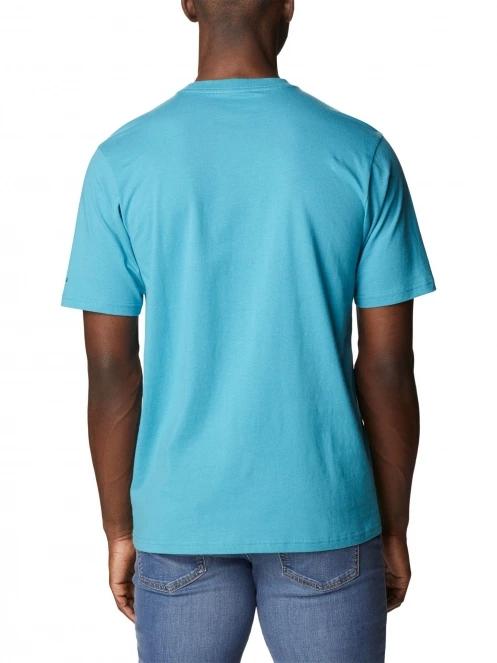 Columbia Csc Basic Logo Short Sleeve Shirt férfi rövid ujjú póló kék színben 4