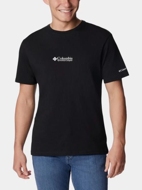 Columbia Csc Basic Logo Short Sleeve Shirt férfi rövid ujjú póló fekete színben 5