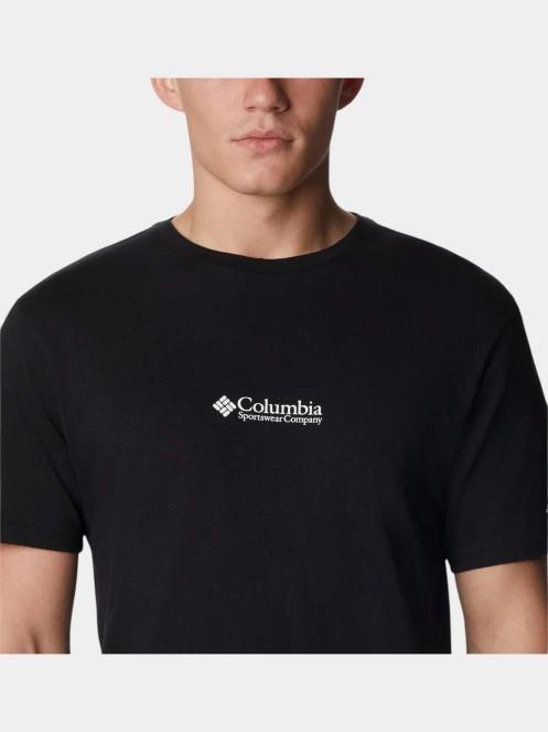 Columbia Csc Basic Logo Short Sleeve Shirt férfi rövid ujjú póló fekete színben 6