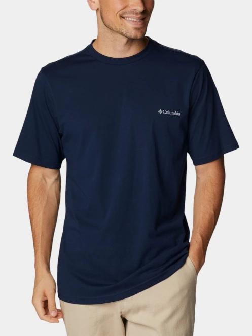 Columbia Csc Basic Logo Short Sleeve Shirt férfi rövid ujjú póló kék színben 2