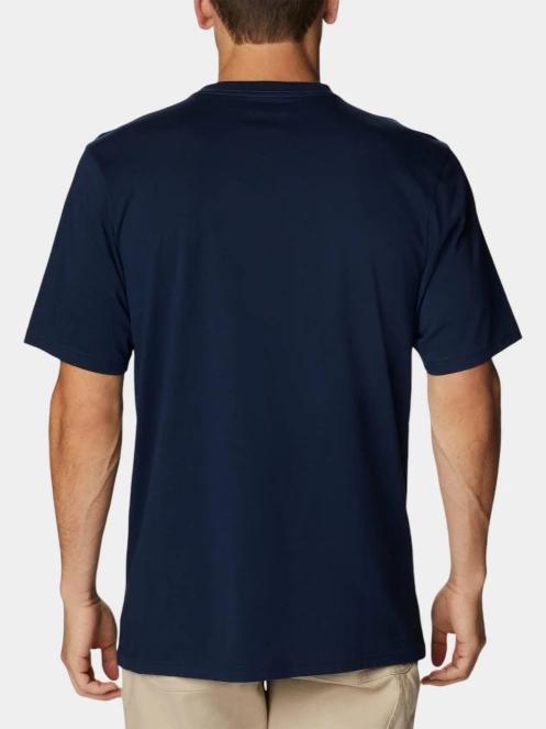 Columbia Csc Basic Logo Short Sleeve Shirt férfi rövid ujjú póló kék színben 4