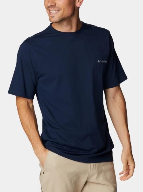Columbia Csc Basic Logo Short Sleeve Shirt férfi rövid ujjú póló kék színben 5