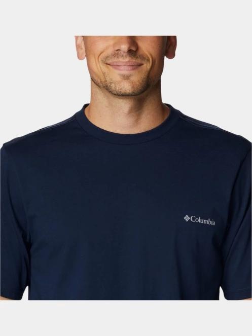 Columbia Csc Basic Logo Short Sleeve Shirt férfi rövid ujjú póló kék színben 6