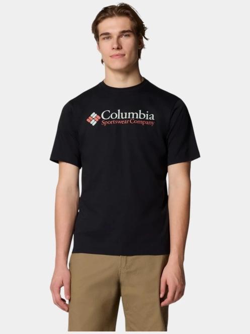 Columbia CSC Basic Logo Short Sleeve Shirt férfi rövid ujjú póló fekete színben 2