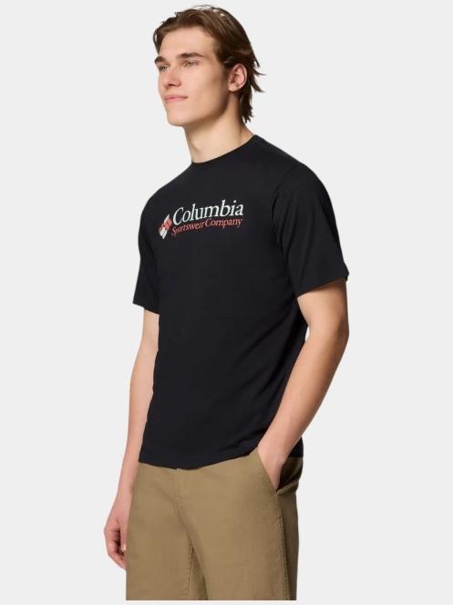 Columbia CSC Basic Logo Short Sleeve Shirt férfi rövid ujjú póló fekete színben 3
