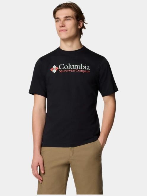 Columbia CSC Basic Logo Short Sleeve Shirt férfi rövid ujjú póló fekete színben 5