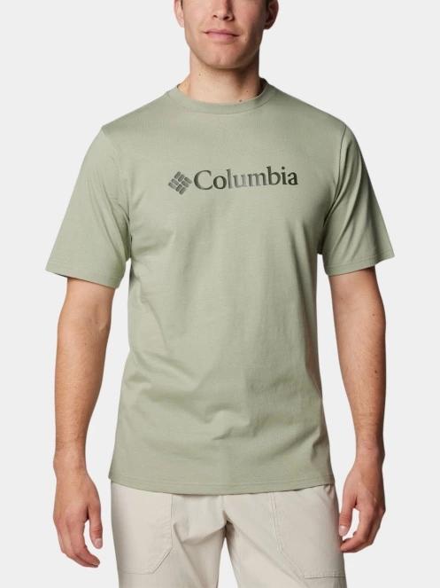 Columbia CSC Basic Logo Short Sleeve Shirt férfi rövid ujjú póló zöld színben 2