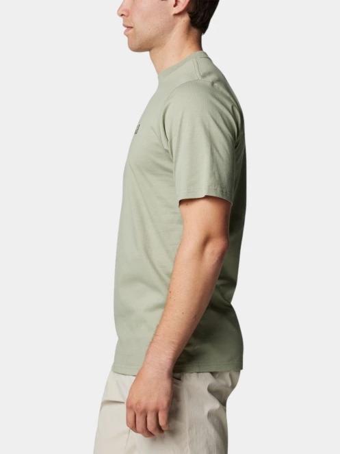 Columbia CSC Basic Logo Short Sleeve Shirt férfi rövid ujjú póló zöld színben 3