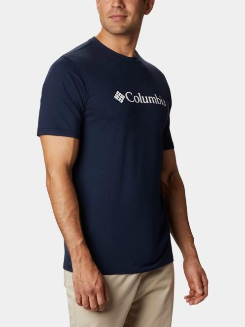 Columbia CSC Basic Logo Short Sleeve Shirt férfi rövid ujjú póló kék színben 5