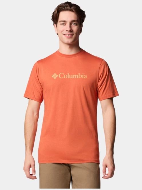 Columbia CSC Basic Logo Short Sleeve Shirt férfi rövid ujjú póló piros színben 2