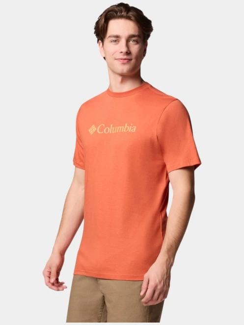 Columbia CSC Basic Logo Short Sleeve Shirt férfi rövid ujjú póló piros színben 3