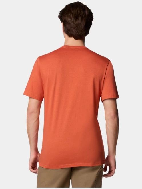 Columbia CSC Basic Logo Short Sleeve Shirt férfi rövid ujjú póló piros színben 4