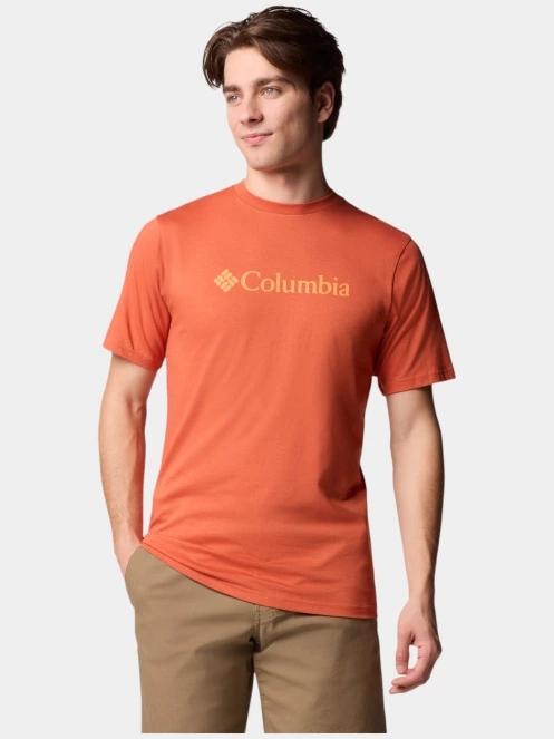 Columbia CSC Basic Logo Short Sleeve Shirt férfi rövid ujjú póló piros színben 5