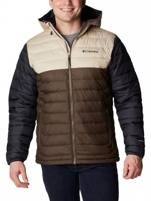 Columbia Powder Lite Hooded Jacket férfi átmeneti kabát barna színben 2