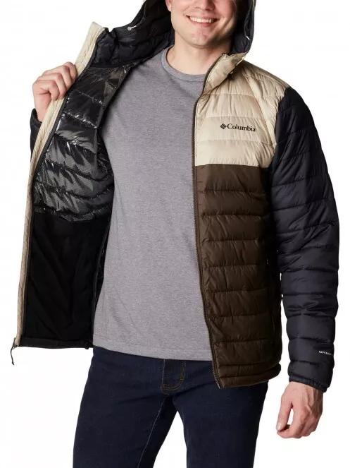 Columbia Powder Lite Hooded Jacket férfi átmeneti kabát barna színben 5
