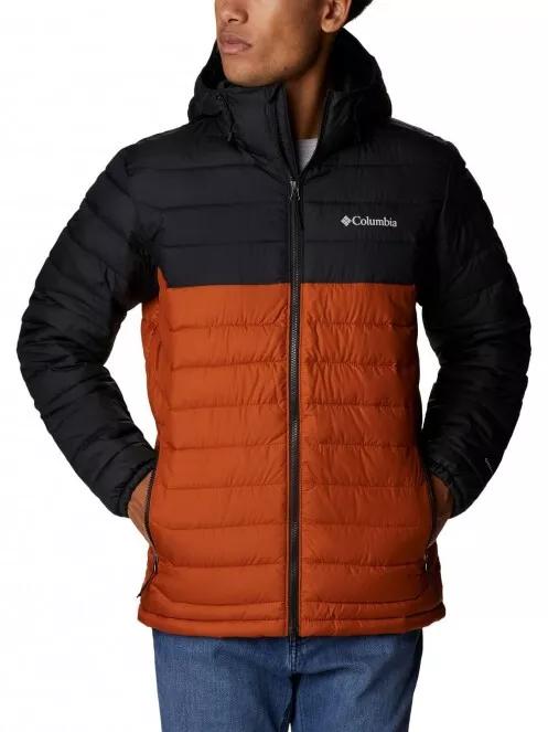 Columbia Powder Lite Hooded Jacket férfi átmeneti kabát narancssárga színben 2