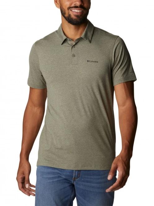 Columbia Tech Trail Polo férfi galléros póló zöld színben 2