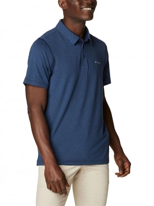 Columbia Tech Trail Polo férfi galléros póló kék színben 5