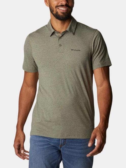 Columbia Tech Trail Polo férfi galléros póló zöld színben 2