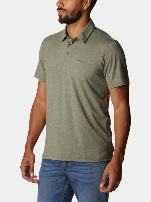 Columbia Tech Trail Polo férfi galléros póló zöld színben 5