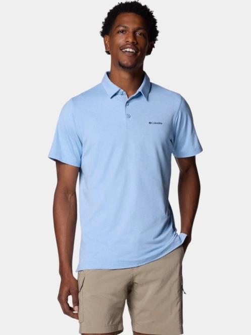Columbia Tech Trail Polo férfi galléros póló kék színben 2