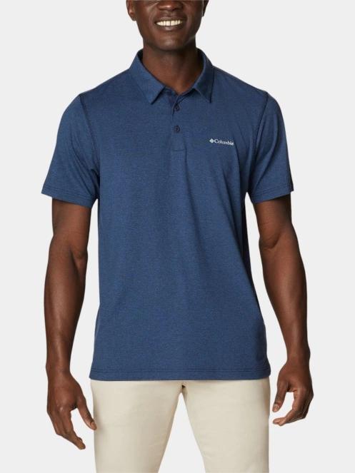 Columbia Tech Trail Polo férfi galléros póló kék színben 2