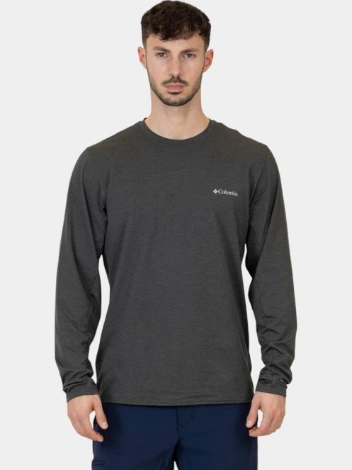 Columbia Tech Trail Long Sleeve Crew II férfi hosszú ujjú sport póló szürke színben 2