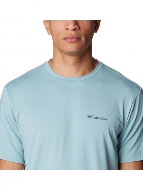Columbia Tech Trail Graphic Tee férfi rövid ujjú sport póló kék színben 5