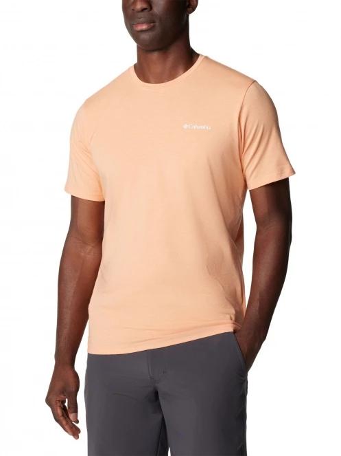 Columbia Men's Sun Trek Short Sleeve Tee férfi rövid ujjú sport póló rózsaszín színben 5