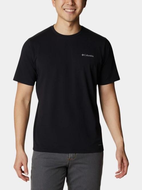 Columbia Men's Sun Trek Short Sleeve Tee férfi rövid ujjú sport póló fekete színben 2
