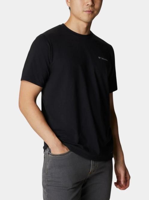 Columbia Men's Sun Trek Short Sleeve Tee férfi rövid ujjú sport póló fekete színben 5
