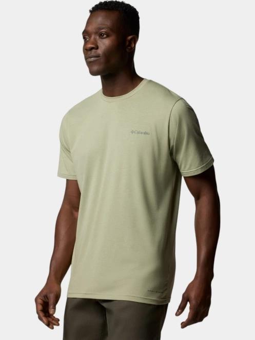 Columbia Men's Sun Trek Short Sleeve Tee férfi rövid ujjú sport póló zöld színben 3