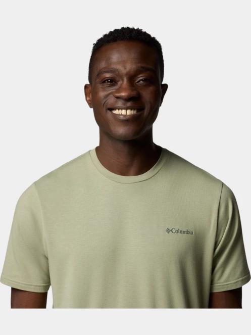 Columbia Men's Sun Trek Short Sleeve Tee férfi rövid ujjú sport póló zöld színben 6