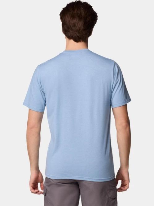 Columbia Men's Sun Trek Short Sleeve Tee férfi rövid ujjú sport póló kék színben 4