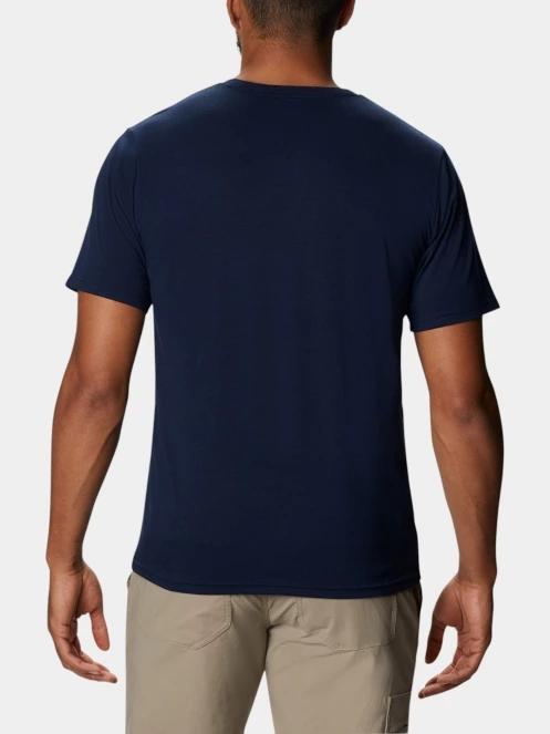 Columbia Men's Sun Trek Short Sleeve Tee férfi rövid ujjú sport póló kék színben 4
