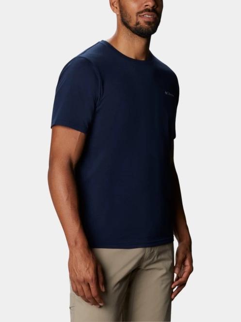 Columbia Men's Sun Trek Short Sleeve Tee férfi rövid ujjú sport póló kék színben 5