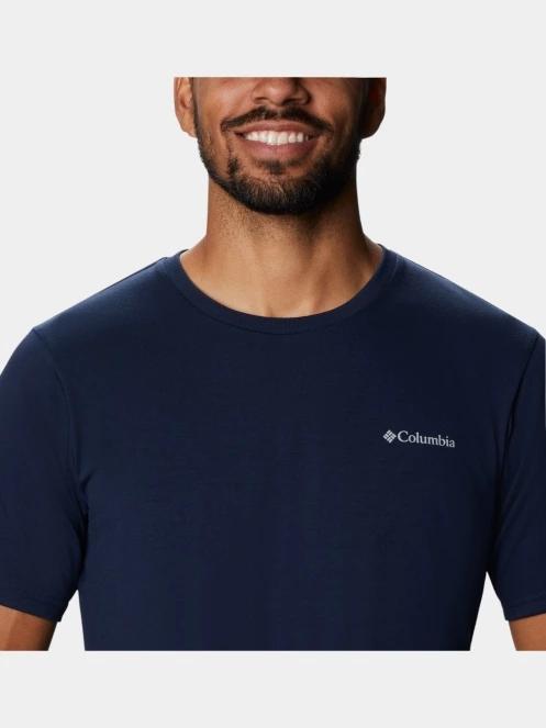 Columbia Men's Sun Trek Short Sleeve Tee férfi rövid ujjú sport póló kék színben 6