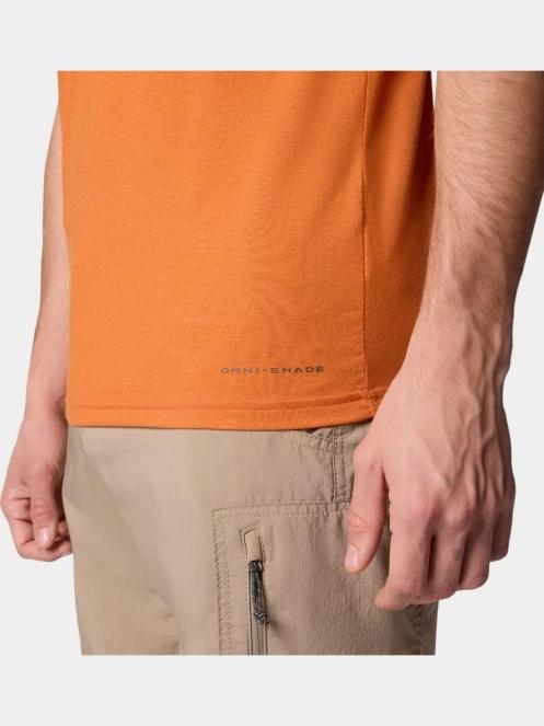Columbia Men's Sun Trek Short Sleeve Tee férfi rövid ujjú sport póló piros színben 5