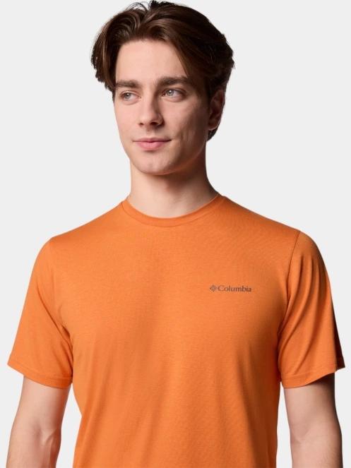 Columbia Men's Sun Trek Short Sleeve Tee férfi rövid ujjú sport póló piros színben 6