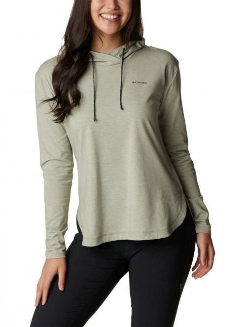 Columbia Sun Trek Hooded Pullover női kapucnis pulóver zöld színben 5