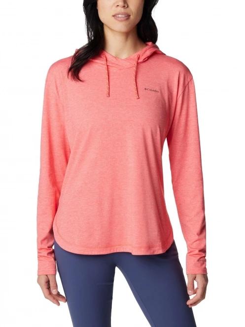 Columbia Sun Trek Hooded Pullover női kapucnis pulóver piros színben 2