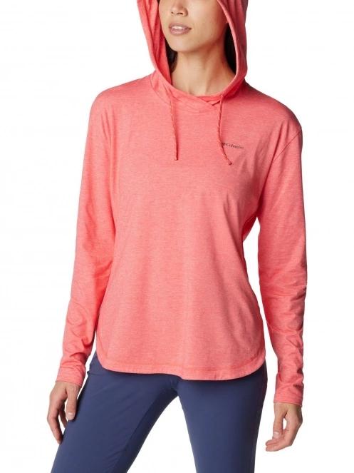 Columbia Sun Trek Hooded Pullover női kapucnis pulóver piros színben 5